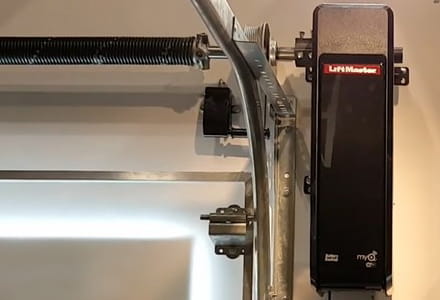 jackshaft wall mount opener installed beside a garage door in Sacramento